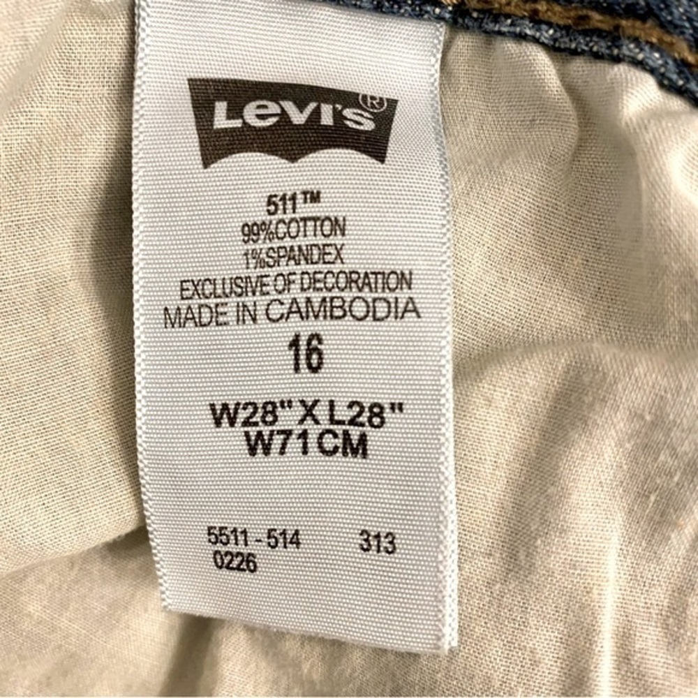 Levi Strauss 511 Slim Style Medium Wash Jeans - Picture 9 of 9